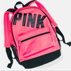 🆕PINK Victoria’s Secret Campus Neon Pink Backpack